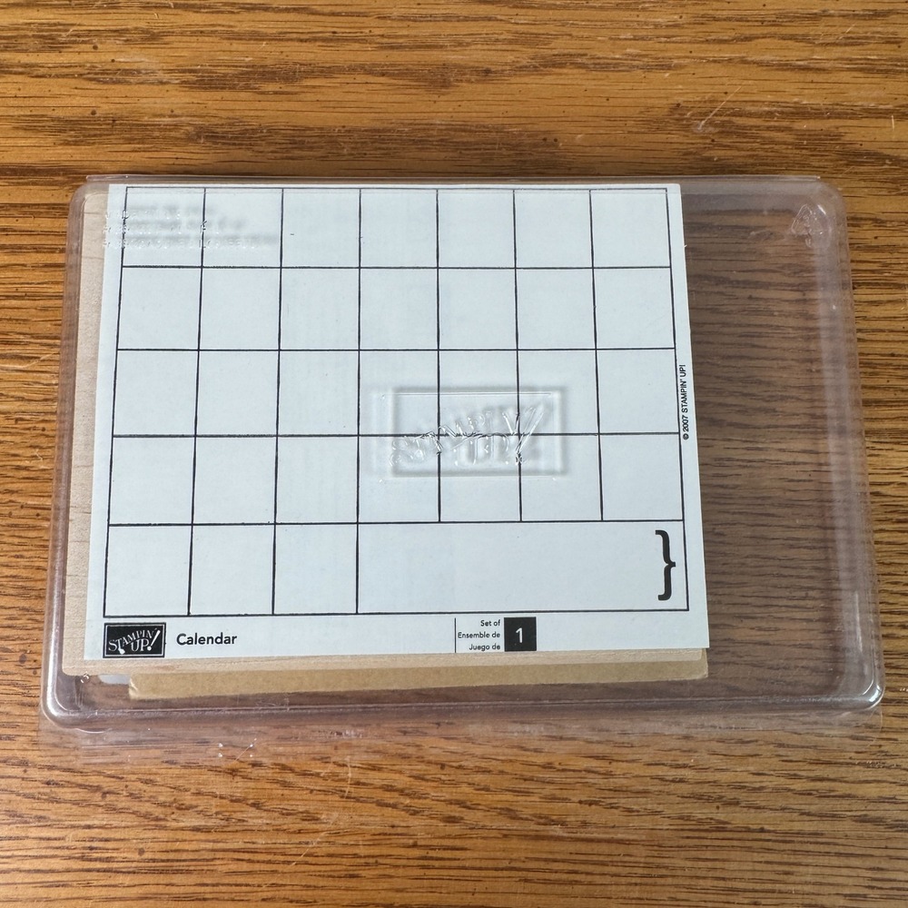 Stampin Up Calendar Grid Mount Rubber Stamp 2007 Large‎ Background DIY Planner
